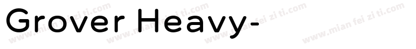 Grover Heavy字体转换